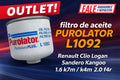 OUTLET! filtro de aceite purolator L1092 Renault Clio Logan Sandero Kangoo 1.6 k7m / k4m 2.0 f4r