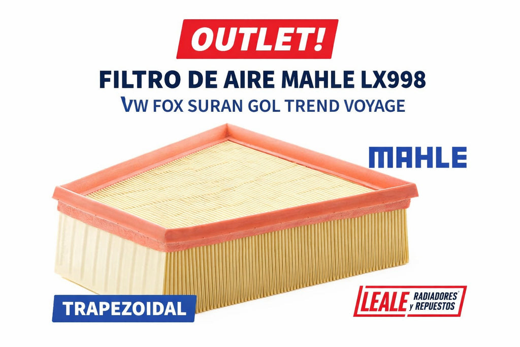 OUTLET! FILTRO DE AIRE MAHLE LX998 VW FOX SURAN GOL TREND VOYAGE TRAPEZOIDAL