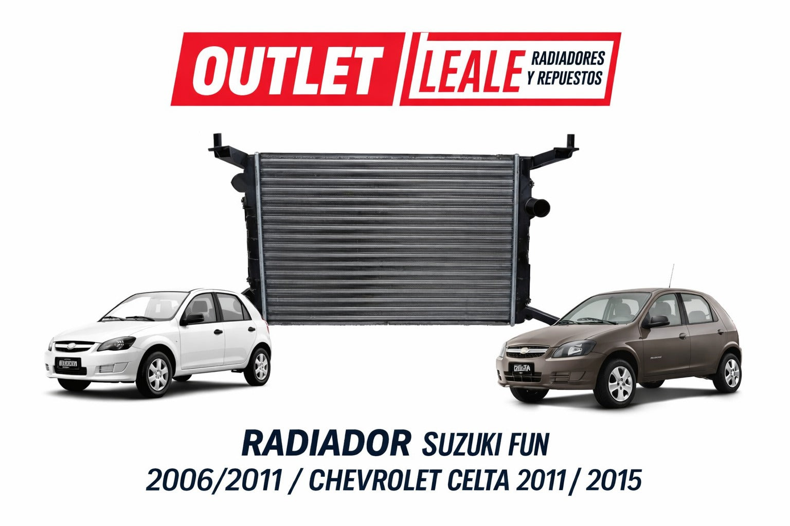 OUTLET! Radiador Konas Suzuki Fun 06/11 Celta 11/15 prisma 11/13