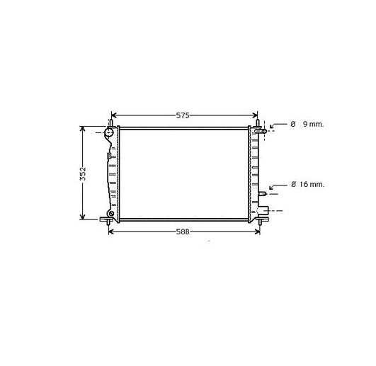 OUTLET Radiador Denso Ford Fiesta / Courier 1.4 16v 96/99 Brazado 33 mm