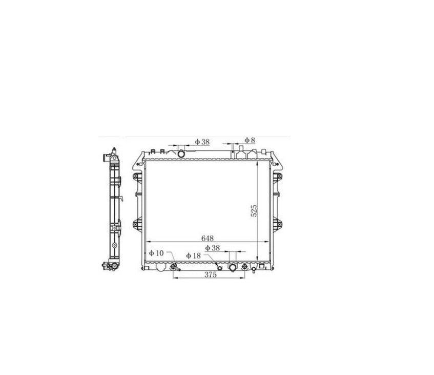 Radiador Toyota Hilux / Sw4 2.5 - 3.0 Tdi 2005-2015 Aut/man | Compatible con Toyota Hilux