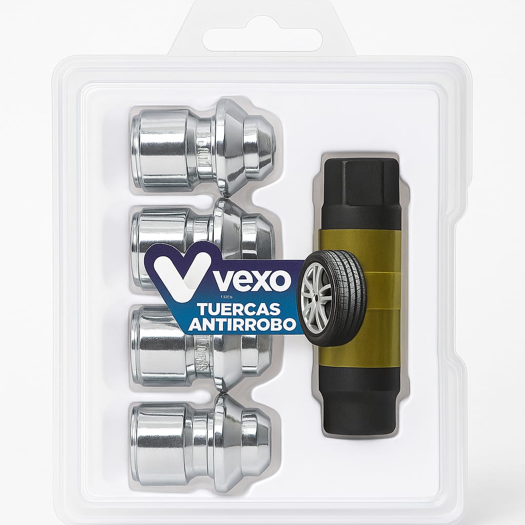 Kit Tuercas Antirrobo Giratorias Hilux Corolla Innova Prius L200 Tiggo