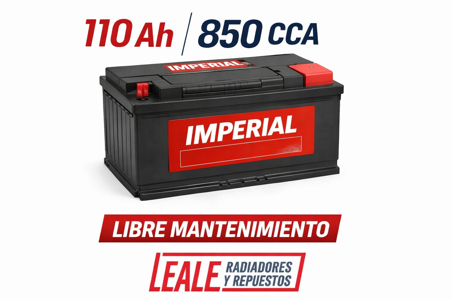 BATERÍA IMPERIAL 12V X 110 AH LIBRE MANTENIMIENTO
