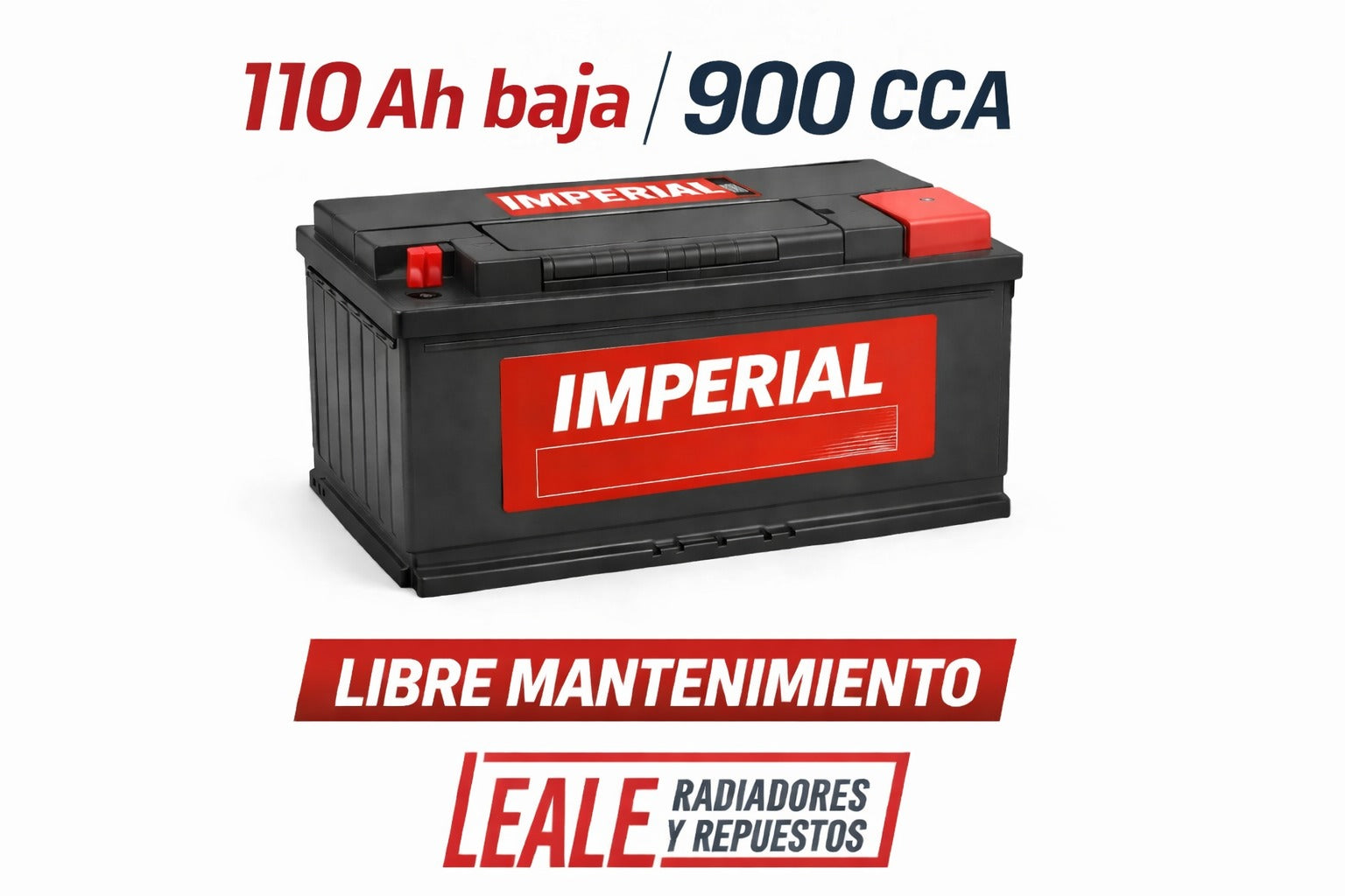 BATERÍA IMPERIAL 12V X 110 AH BAJA LIBRE MANTENIMIENTO