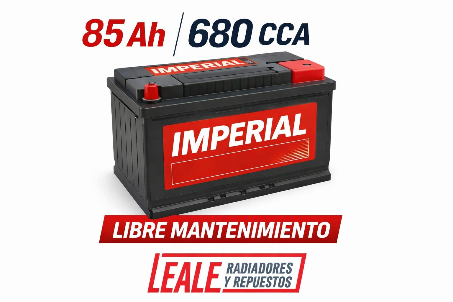 BATERÍA IMPERIAL 12V X 85 AH LIBRE MANTENIMIENTO