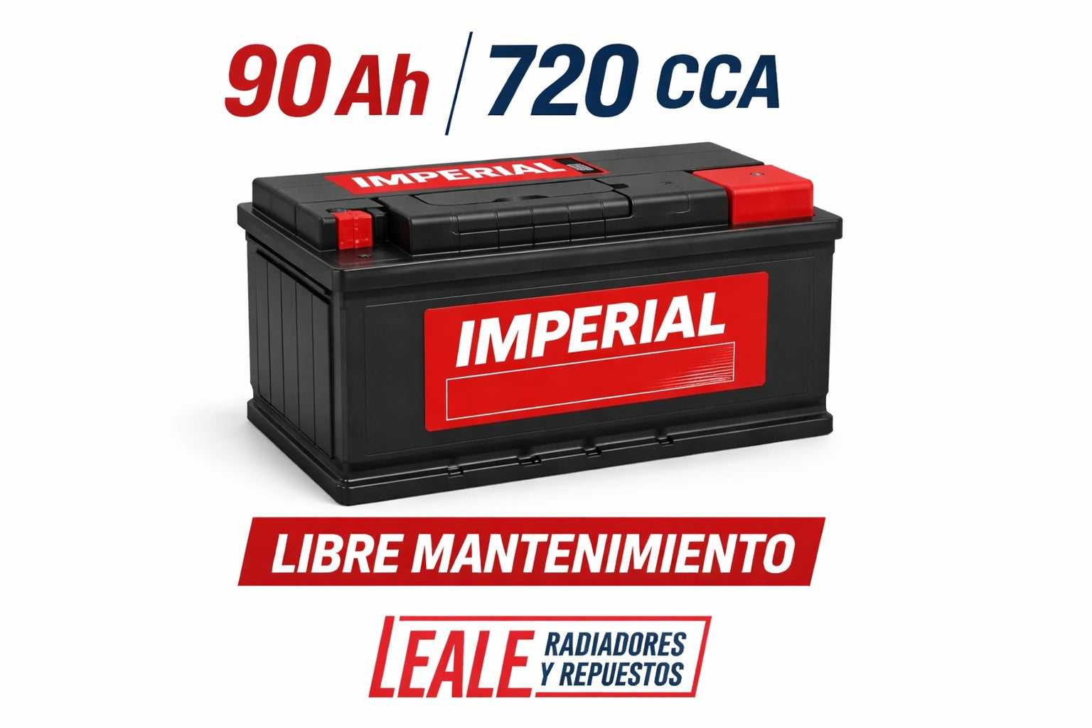BATERÍA IMPERIAL 12V X 90 AH LIBRE MANTENIMIENTO