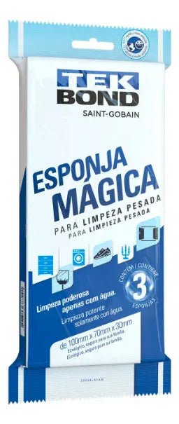 Esponja Magica Limpiadora Tekbond Clean Magic Eraser X 3 Uni