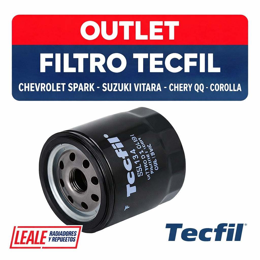OUTLET! FILTRO ACEITE TECFIL SPARK / QQ / COROLLA / VITARA