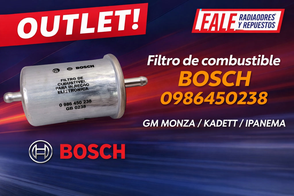 OUTLET! Filtro de combustible Bosch 0986450238 GM MONZA / KADETT / IPANEMA metalico