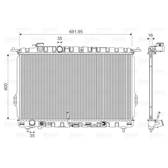 OUTLET! Radiador Hyundai Sonata F2 1998/2004 - G6BV 2.5 V6