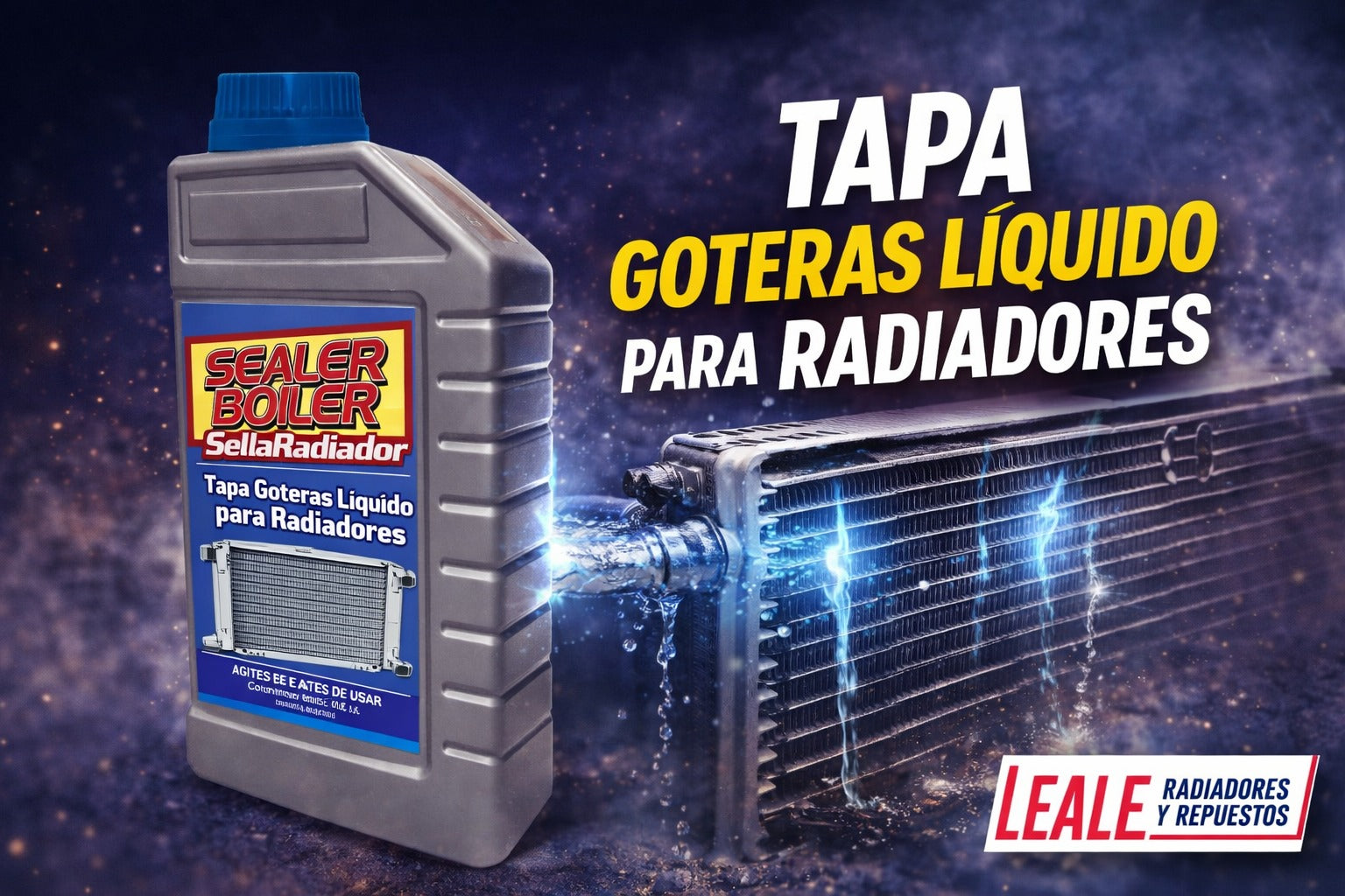 Tapa goteras liquido para radiadores Sealer Boiler 450 cc